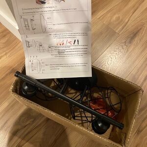 Black bathroom lighting.